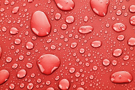 Red water drops backgroundの写真素材
