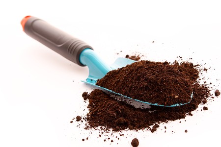 Spade isolated on whiteの写真素材