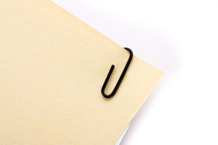 reminder note  with clip isolated on whiteの写真素材