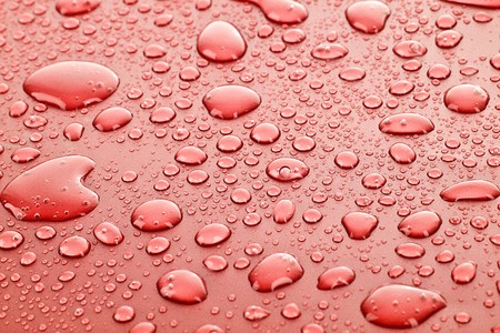 Red water drops backgroundの写真素材