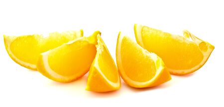 Sliced orange isolated on white background