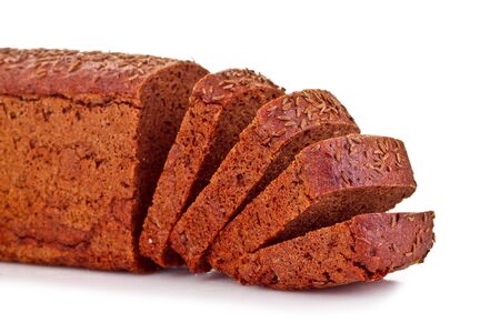 Sliced bread isolated on white