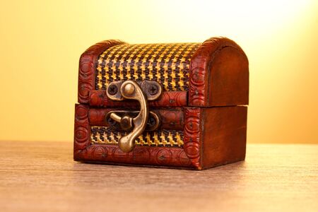 chest on yellow background