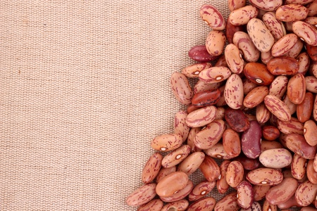 Beans on the fabric backgroundの写真素材