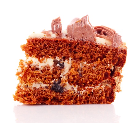 Cake isolated on whiteの写真素材