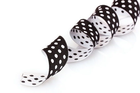 beautiful  satin ribbon isolated on whiteの写真素材