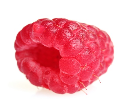 fresh raspberry isolated on white