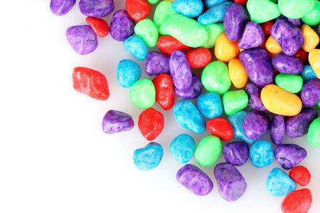 bright stones isolated on whiteの写真素材