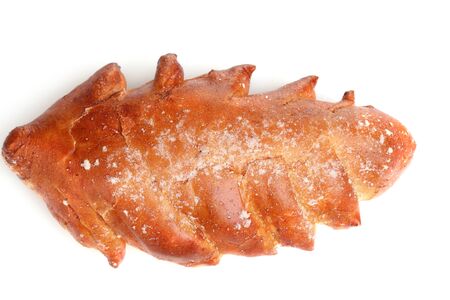 tasty sweet bun isolated on white