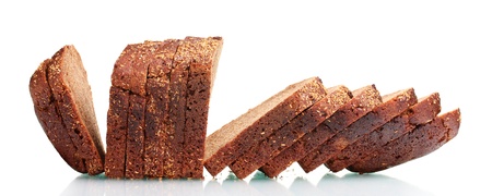 delicious sliced   bread isolated on white