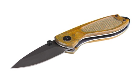 Pocket knife isolated on white