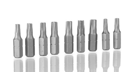 Construction bits isolated on white