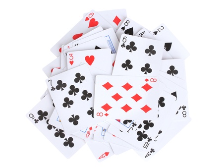 Cards isolated on whiteの写真素材
