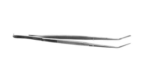 Medical tweezers isolated on white