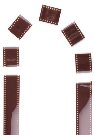 Photo film isolated on whiteの写真素材