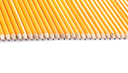 lead pencils isolated on whiteの写真素材