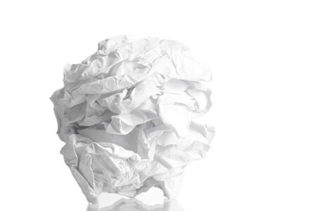 paper ball isolated on white