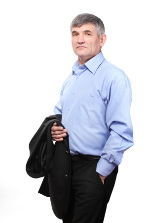 businessman isolated on whiteの写真素材