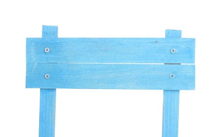 Color wooden sign board isolated on whiteの写真素材