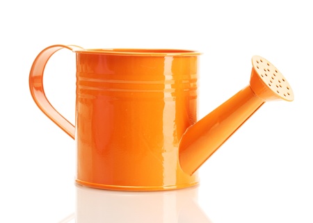 watering can isolated on whiteの写真素材