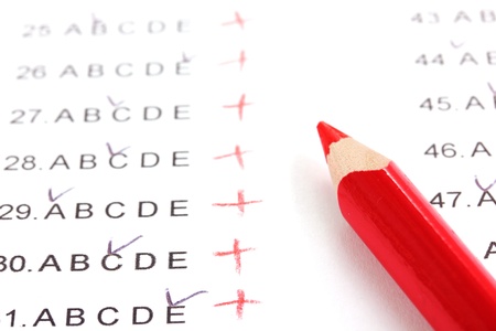 Answers to test questions close-up