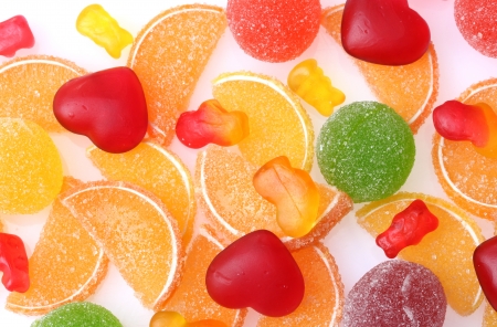 colorful jelly candies backgroundの写真素材