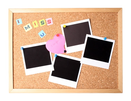 Cork board with notes