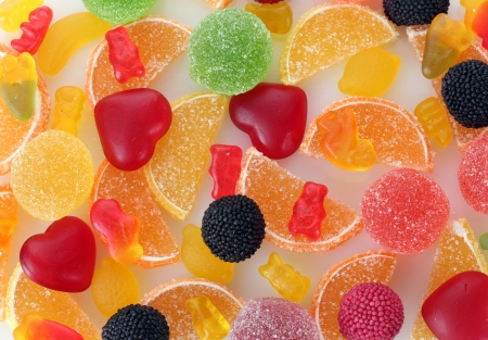 colorful jelly candies backgroundの写真素材