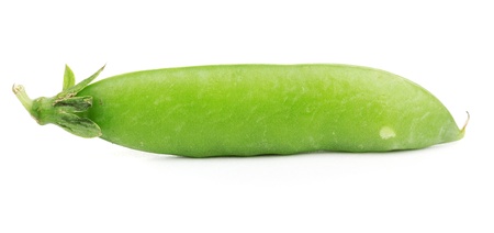 Green peas isolated on whiteの写真素材
