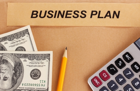 Paper folder with the words businessの写真素材