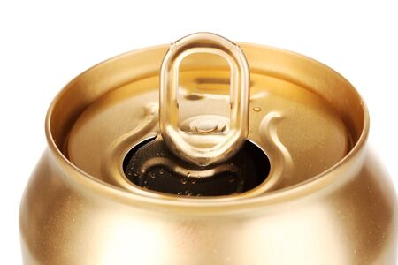 Open golden can isolated on white
の写真素材