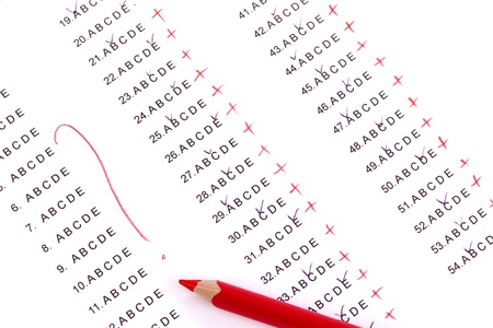 Answers to test questions close-upの写真素材