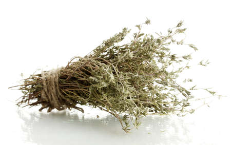 dried herb, isolated on whiteの写真素材