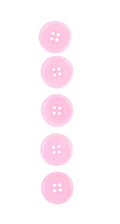 Colorful sewing buttons isolated on white