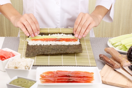 Making rollsの写真素材