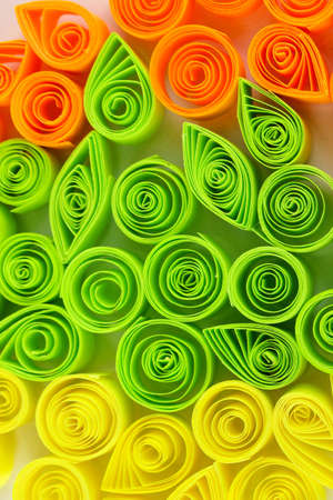 Colorful quilling close-up