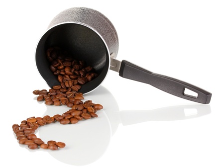 Coffee maker isolated on whiteの写真素材