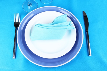 Table setting festive tableの写真素材