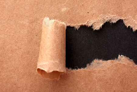 Torn kraft paper backgroundの写真素材