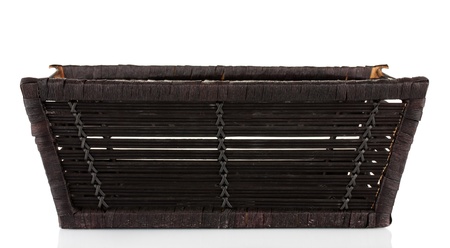 Empty basket isolated on whiteの写真素材