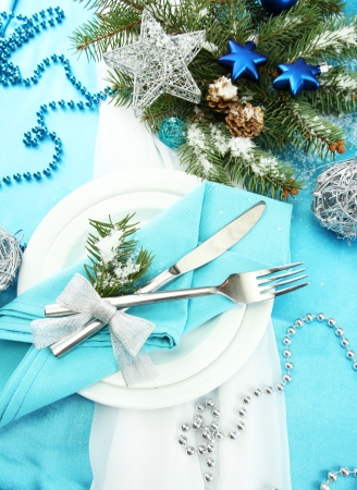 beautiful christmas setting, close upの写真素材