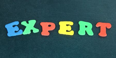 Message written in colorful letters on school board close-upの写真素材