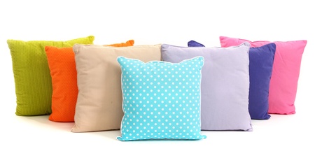 Colorful pillows isolated on white Colorful pillows isolated on white