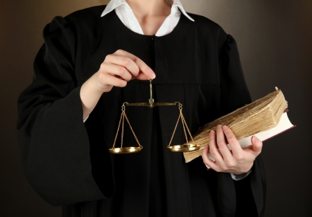 Judge on black backgroundの写真素材