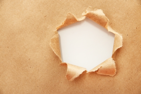 Torn kraft paper backgroundの写真素材