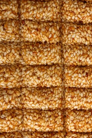 tasty sweets (kozinaki), close upの写真素材