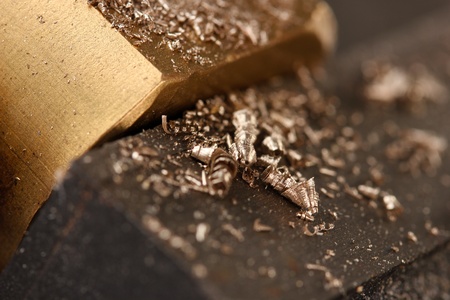 Metal shavings, close upの写真素材
