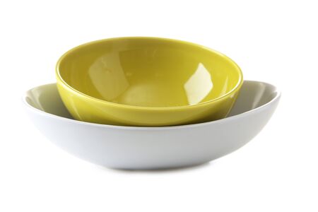 Color bowls, isolated on white