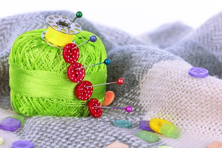 Buttons of different shapes, sizes and colors