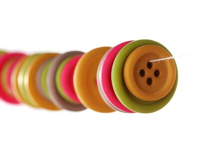 Bright colored buttons isolated on white
